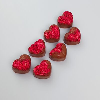 Шоколадные сердца маленькие 7 шт. в Клубника в шоколаде VeryBerryLab по цене 470 ₽
