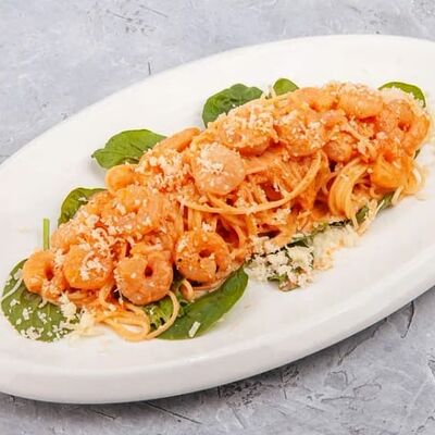 Капеллини с креветками и шпинатом в Наше место по цене 690 ₽