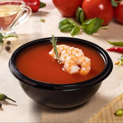 Томатный крем-суп с креветками в Шаурма Куулпицца по цене 680 ₽