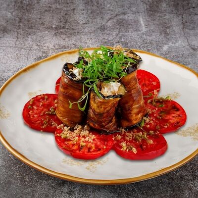 Рулетики из баклажанов с томатами в Duran Bar & Grill по цене 580 ₽