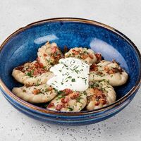 Вареники ручной лепки с картофелем и грибами в Табаско