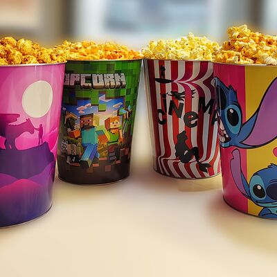 Попкорн солёный в жестяном ведре в Кинотеатр Люксор по цене 1050 ₽