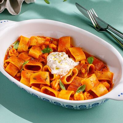 Каламарата с креветками и страчателлой в Кукумбер по цене 990