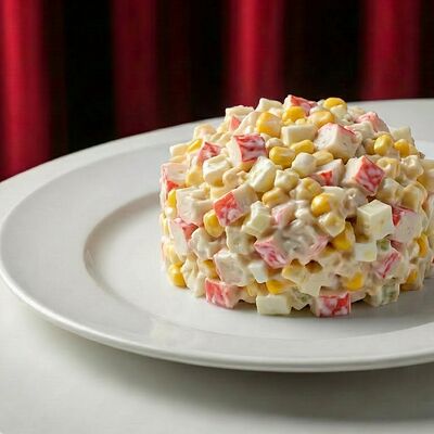 Салат «Крабовый» с кукурузой и яйцом в НУАР по цене 550 ₽