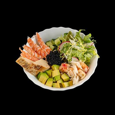 Касейдон с крабом и креветкой в Kuma to Sakana по цене 900 ₽