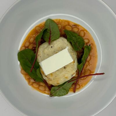 Оладушки из цыпленка с муссом фета в Nook Coffee по цене 580 ₽