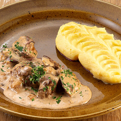 Бизнес-ланч Куриная печень по-домашнему в Колбасофф по цене 190