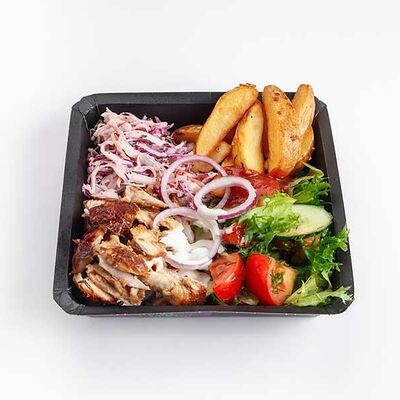 Шаверма на тарелке в Влаваше по цене 419 ₽