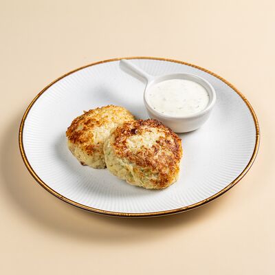 Оладьи из филе трески с сыромв Север-Метрополь по цене 425 ₽
