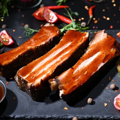 Свиные рёбра из смокера в American BBQ по цене 42 р.
