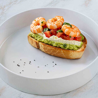Брускетта с креветками в Bosfor по цене 750 ₽