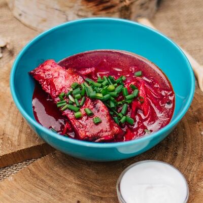 Борщ из печи в Кафе-парк Теремок по цене 260 ₽