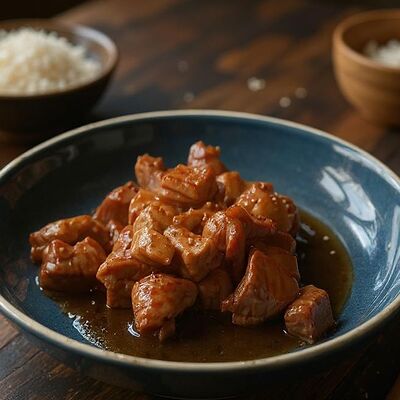 Свинина в соевом соусе в Амисан по цене 290 ₽