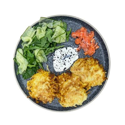 Драники с лососем в Территория вкуса по цене 490 ₽