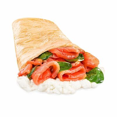 Блин Лосось, сыр маскарпоне и шпинат в БлинБери по цене 275