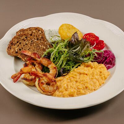 Скрэмбл с креветками в Кими по цене 860 ₽