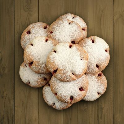 10 малиновых пышечек в Мон Батонъ по цене 1000 ₽