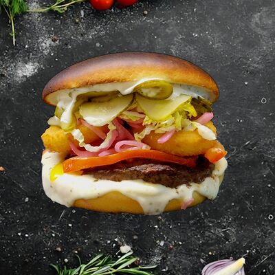 Бургер Большой папа в Epic Pizza - метровая пицца по цене 984 ₽