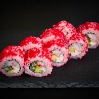 Ролл Калифорния с креветкой в Кинг Sushi