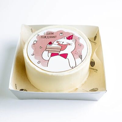 Бенто фотопечать Котик с тортиком в Горький 1932 по цене 2100 ₽