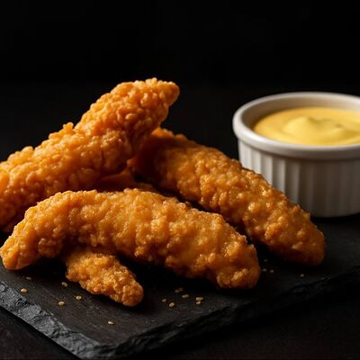 Стрипсы с сырным соусом (8 шт.) в Rollik по цене 689 ₽