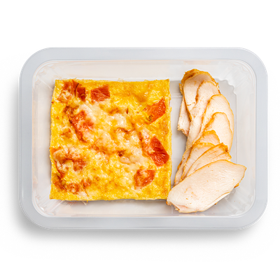 Омлет с куриной грудкой и томатами в Кухня на районе по цене 275 ₽