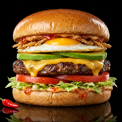 Бургер Авокадо люкс (котлета на выбор) в Место Про Тесто по цене 595 ₽