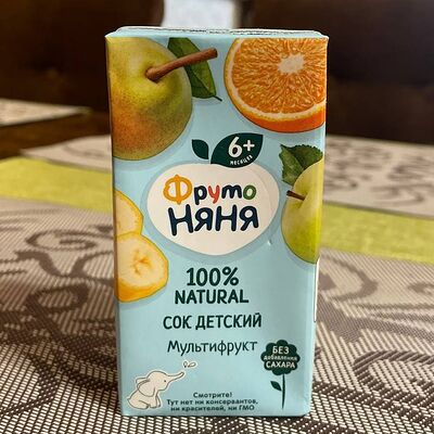 Сок ФрутоНяня мультифрукт в Советская магистраль по цене 114 ₽