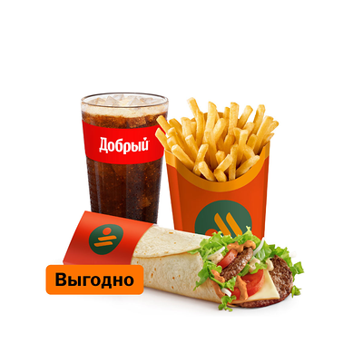 Биг Спешиал ролл Чураско Большой Комбо в Вкусно – и точка по цене 566 ₽