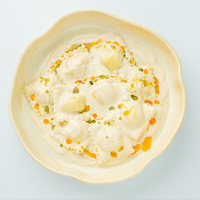 Равиоли с креветками и соусом биск в Неспешник по цене 825 ₽