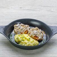 Котлеты куриные с картофельным пюре в Лес и лис