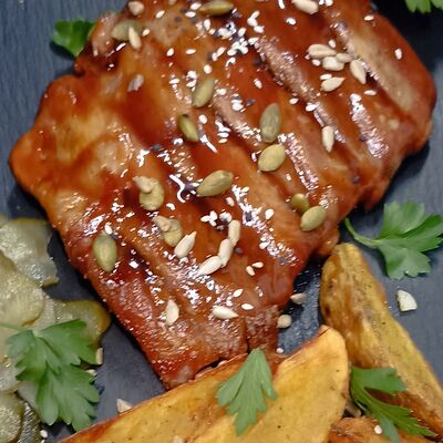 Томленые свиные ребра терияки в Bistro 113 по цене 850 ₽