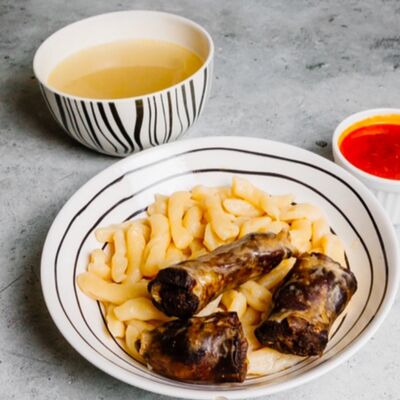 Хинкал Чеченский с сушеной колбасойв Burger Time по цене 888 ₽