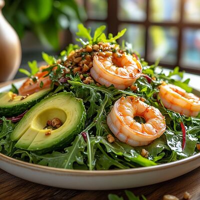 Микс-салат с авокадо и креветкойв Gastrobar Лучшая еда с доставкой по городу по цене 690 ₽