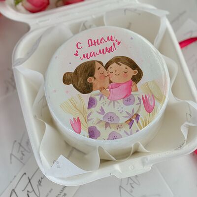 Бенто-торт С Днём Мамы! с рисунком в Tort4u по цене 1590 ₽