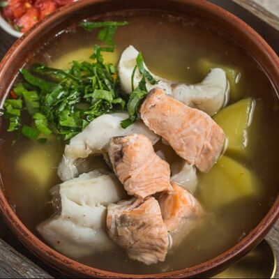 Суп с рыбой по-грузински 1/2 порции в Алазани по цене 748 ₽