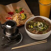 Логотип Мистер Ки Pho Bo и Бабл чай