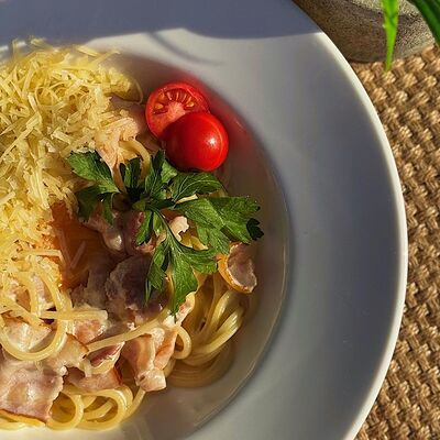 Паста Карбонара в Щастьебар по цене 540 ₽