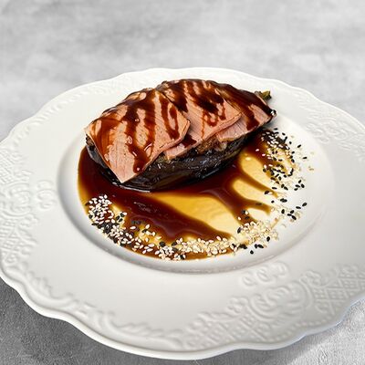 Баклажан с лососем и горгонзолой в MaMa Mia по цене 619 ₽