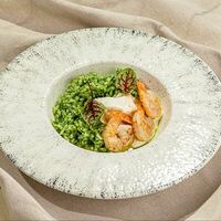 Зелёное ризотто со страчателлой в Ботаника