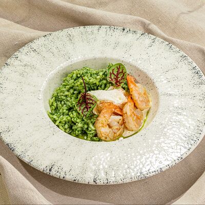 Зелёное ризотто со страчателлой в Ботаника по цене 820