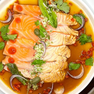 Татаки из лосося в Дуэты по цене 690 ₽