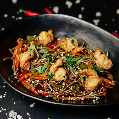 Соба с креветками в Satori по цене 900 ₽