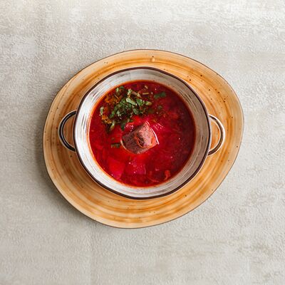 Борщ кубанский с мясом в У мангала по цене 230