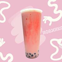 Розовая матча с бананом M в Sip bubble tea
