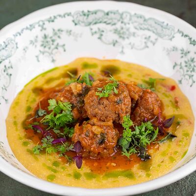 Польпетте с сырной полентойв Пиццерия Pizzamento по цене 950 ₽