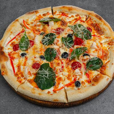 Пицца с креветкамив Гурман по цене 760 ₽