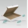 Коробка для пиццы 45 х 45 х 4.5 см, из микрогофрокартона трехслойного, самосборная белая, 25 шт. в Ченто пицца М7 по цене 4000