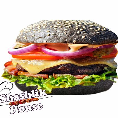 Спайс блэк бургер в Shashlik House по цене 352 ₽