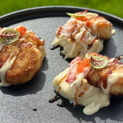 Крабовые котлетки с картофельным кремом в Причал by АкваЛэнд по цене 1150 ₽